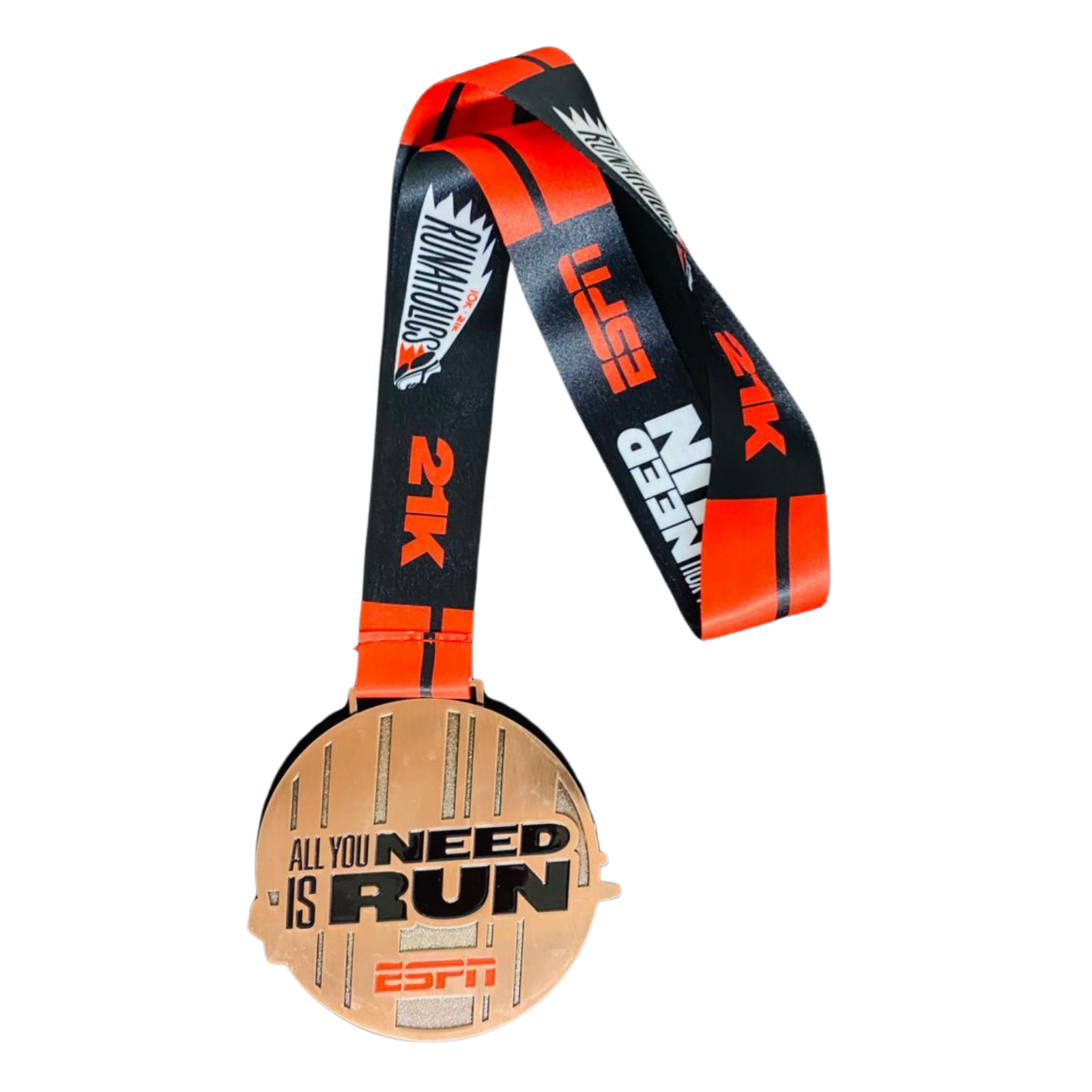 Medalla personalizada Runaholics 21K ESPN